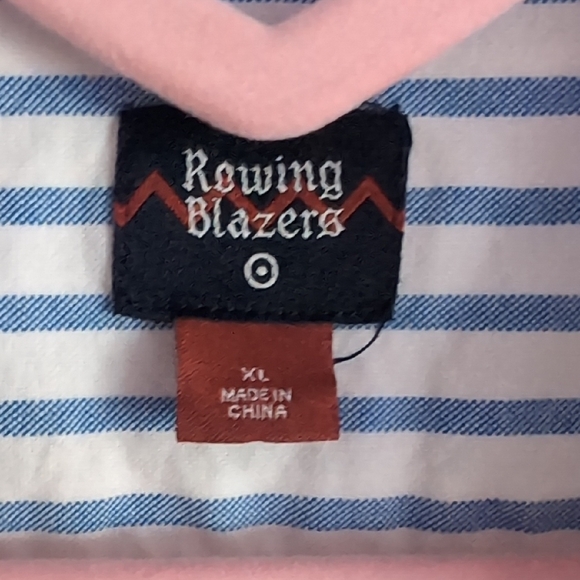 Rowing Blazers Button Down Shirt Blue and Pink - Picture 2 of 3